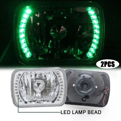 Par de faros LED verdes 7X6" 5x7" para camioneta de carga Chevy Express 1500 2500 3500 Foto 1 de 4
