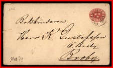 Sweden Ovesholm to Broby 1889 Stationery Cover