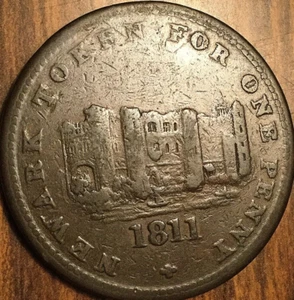 1811 GREAT BRITAIN NEWARK ONE PENNY TOKEN - Picture 1 of 2