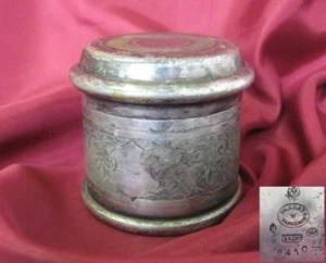 1850s ANTIQUE FRAGET WARSAW SILVER PLATED JEWELRY BOX HALLMARKED - Picture 1 of 11