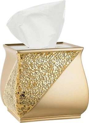 Популярная ванна золото шампанское Синатра ткани коробка держатель зеркало мозаика смолы - Изображение 1 из 4