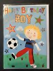 Boys birthday card FOOTBALL  (BOYZCLUB#6) ( 8”x6”)