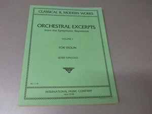 Orchestral Excerpts From the Symphonic Repertoire - Volume 1 (For Violin) - Foto 1 di 1