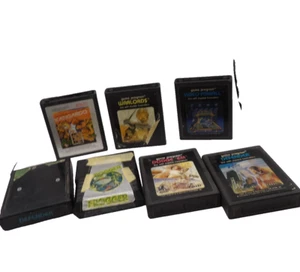 Lot Of 7 - Atari  2600 Kangaroo, Warlords, Pinball, Frogger, Dodge'em, Defender - Picture 1 of 8