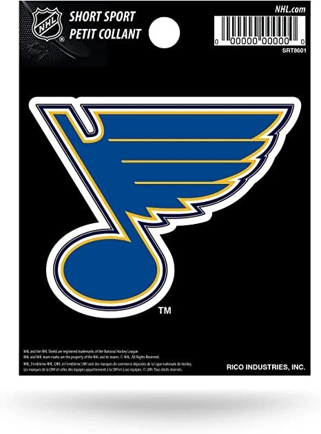 Calcomanía para billetes de vinilo St. Louis Blues de 3x3 pulgadas - logotipo clásico azul y dorado Foto 1 de 1