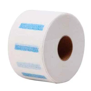 1 one Rolls Barber Neck Paper Strips - 100 Strips per Roll - White - Disposable - Picture 1 of 7