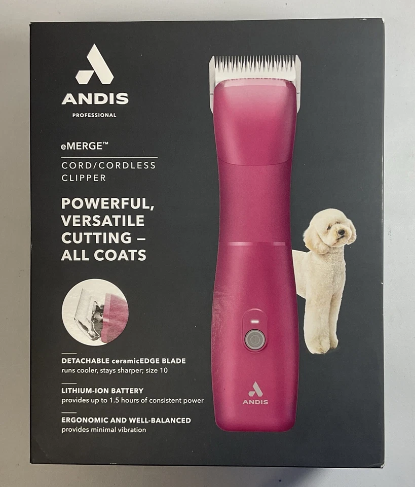 Andis eMERGE Cord/Cordless Detachable Blade Dog Clipper 561127