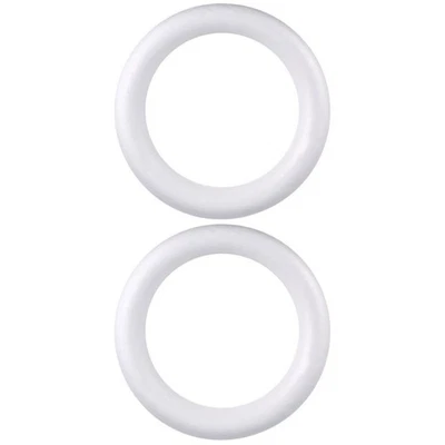  2 Stück Bastelkranz, runder Kranz, weißer Bastelkreisring, Styroporring für - Bild 1 von 4