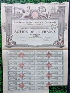 Dépt 53 - Château Gontier- Belle Déco Abattoirs & Conserveries du Craonnais 1924 - Picture 1 of 1