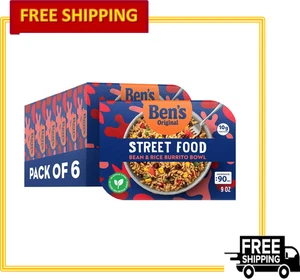 Ben's Original Street Food Frijoles y Arroces Burrito Bowl 9oz Paquete de Comida para Microondas 6 - Imagen 1 de 8