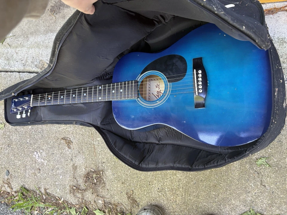 Jay Turser JJ43-TBL-A Jay Jr Series 3/4 Size Dreadnought Acoustic Guitar. Tra... - Image 1 of 1