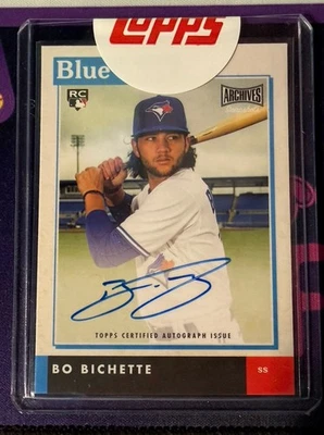 2020 Topps Archives Snapshots Bo Bichette Rookie #AS-BB SIGNED 1/1 - Image 1 of 3