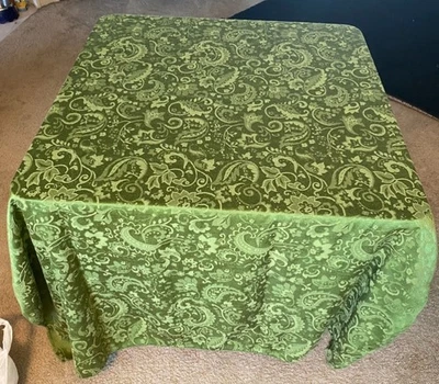 "Mantel oblongo de cachemira verde brillante 60"" X 84"" mejores hogares y jardines" Foto 1 de 3