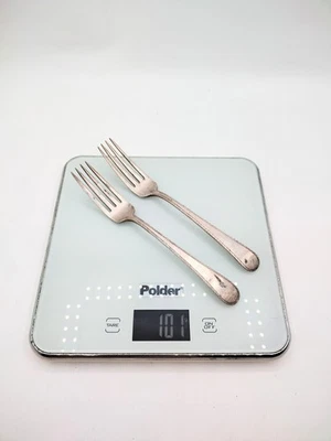 Tuttle Feather Edge 纯银晚餐叉 7 英寸 100 克 总计  — 第 1/4 张图片