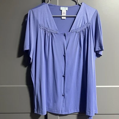 Camisón de manga corta para mujer Vanity Fair púrpura XL nailon Foto 1 de 4