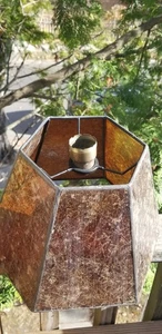 ANTIKER GLIMMER LAMPENSCHIRM 6-SEITIG - Bild 1 von 20