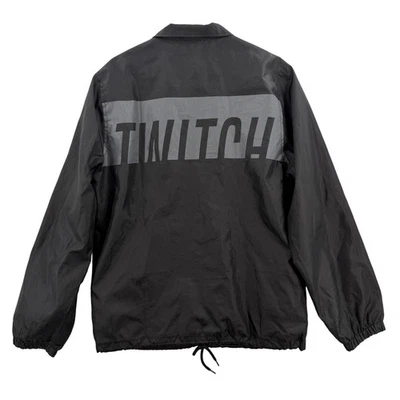 Twitch Jacket Mens Large Black Coach Jacket Snap Front Streaming Gaming Logo - Image 1 of 4
