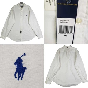 Polo Ralph Lauren Shirt Oxford Button Down Mens Size XXL LS Solid White New - Picture 1 of 10
