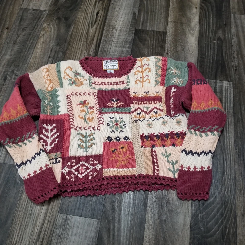 Suéter Heirloom Collectibles Bordado con Botones Otoño Otoño Talla Pequeña Foto 1 de 4