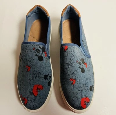 Disney Aldo X Mujer’s Mickey Mouse Azul Denim Mocasín Sin Cordones Talla 9 Foto 1 de 4