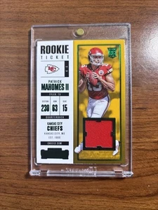 2017 Panini Contenders Rookie Green Foil Red Patch SP Patrick Mahomes Chiefs - Bild 1 von 2
