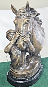!RARE Vintage NIB 2012 Delaware Park Bronze & Marble Horse Statue from Archives! - Picture 1 of 13