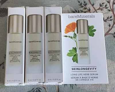 bareMinerals Skinlongevity Long Life Herb Serum 24ml (3x8ml Minus) NWB Worth £30 - Image 1 of 4