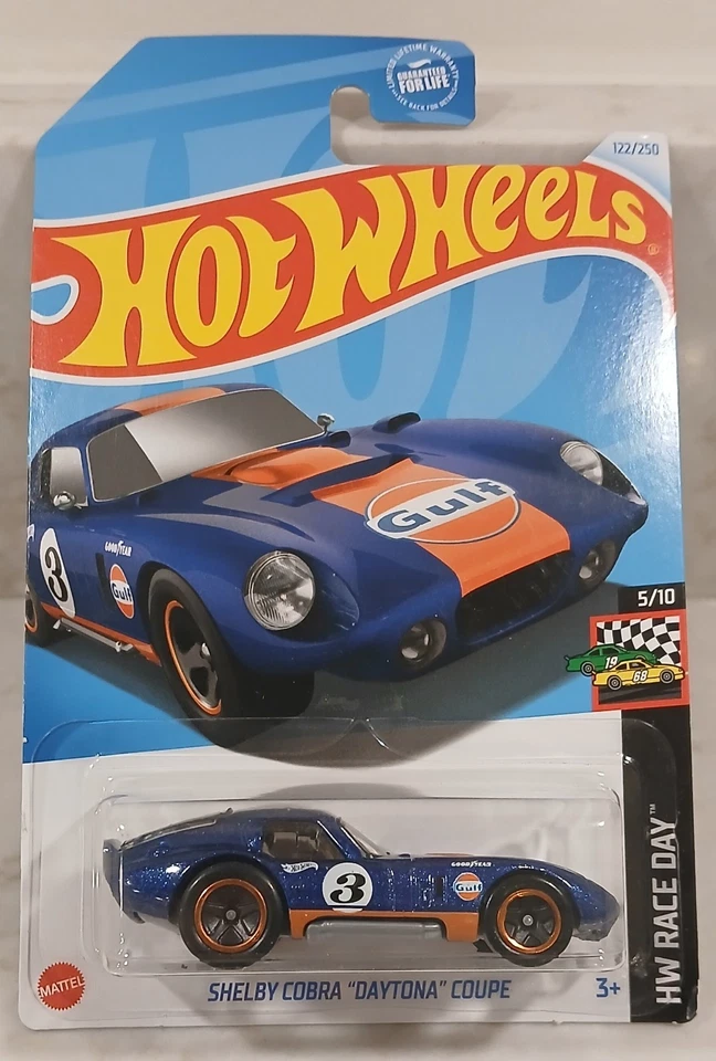 2024 Hot Wheels GULF OIL синий Shelby Cobra Daytona купе HW гоночный день 5/10 #122 - Изображение 1 из 1