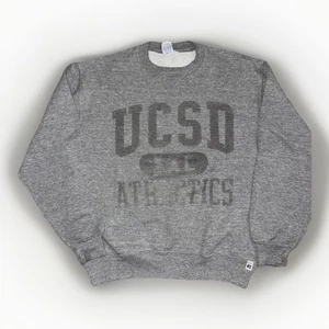 Vintage Russell Athletic UCSD Sweatshirt Gray Crewneck USA Made Men’s Large - Picture 1 of 5