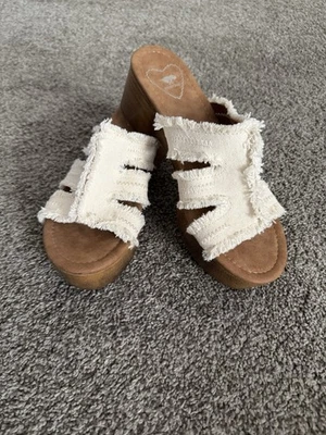 Rocket Dog Women’s Clipper Natural Block Heel Platform Size 7 - Image 1 of 4