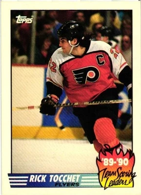 1990-91 Topps - Team Scoring Leaders Rick Tocchet #9 - Image 1 of 2