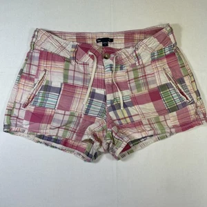 Gap Womens Pink Plaid Madras Patchwork Shorts Size 4 EUC - Picture 1 of 7