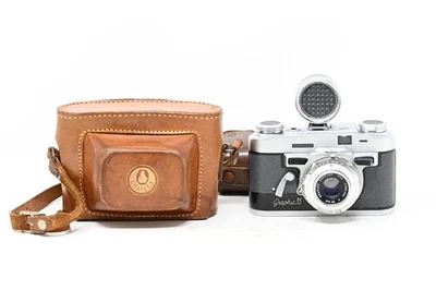 Cámara fotográfica Graflex Graphic 35 mm con lente Graflar 50 mm f3,5 - piezas/reparación (#B81) Foto 1 de 4