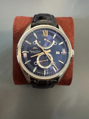 Reloj automático Orient Star RK-HK0004L esfera azul correa de cuero 40 mm Foto 1 de 4