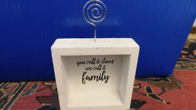 Caja Letrero 3D Placa Remolino Imagen Porta Notas Tú lo Llamas Caos lo Llamamos Familia Foto 1 de 4
