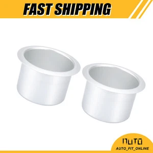 2pcs Aluminum Bottle Cup Drink Holder Insert Matte Custom for Marine Boats RVs - Picture 1 of 7