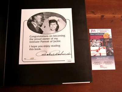 RACHEL ROBINSON JACKIE ROBINSON'S DODGER HOF SIGNED AUTO L/E PORTRAIT BOOK JSA - Image 1 of 4