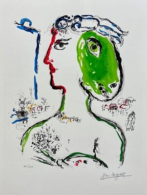 Marc Chagall ARTISTA COMO PHOENIX Facsímil Firmado Edición Limitada Giclee 17′′ x 12′′ Foto 1 de 4