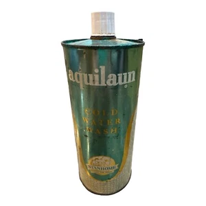 Rare VTGAquilaun Cold Water Wash Detergent Metal Container Stanley Home Product - Picture 1 of 8