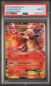 Charizard EX PSA 8 11/83 Pokemon TCG Generations 2016 Pokemon20th Anniversary - Picture 1 of 2