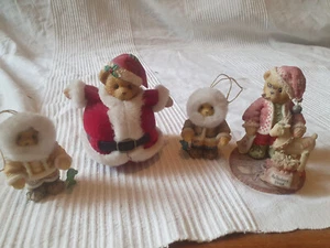Figuras de oso de peluche apreciado tema de Navidad x 3 - Imagen 1 de 8