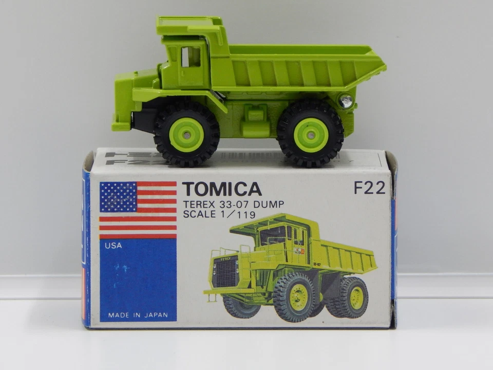 1:119 Terex 33-07 Dump (Green) - Made in Japan Tomica F22 - image 1 of 1
