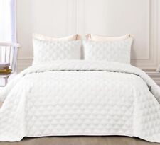 Exclusivo Mezcla 3-Piece Queen Size Quilt Set with Pillow Shams, Ellipse Quilted