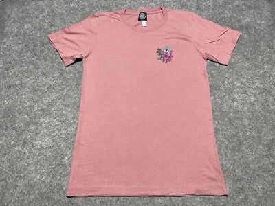 Santa Cruz Board Life Skateboard Surf DELGADA PEQUEÑA Camisa Rosa Floral Hibisco Foto 1 de 4