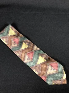 Robert Daskal Men's Silk Necktie Designer HAND PAINTED Abstract Multi-Color - Picture 1 of 5