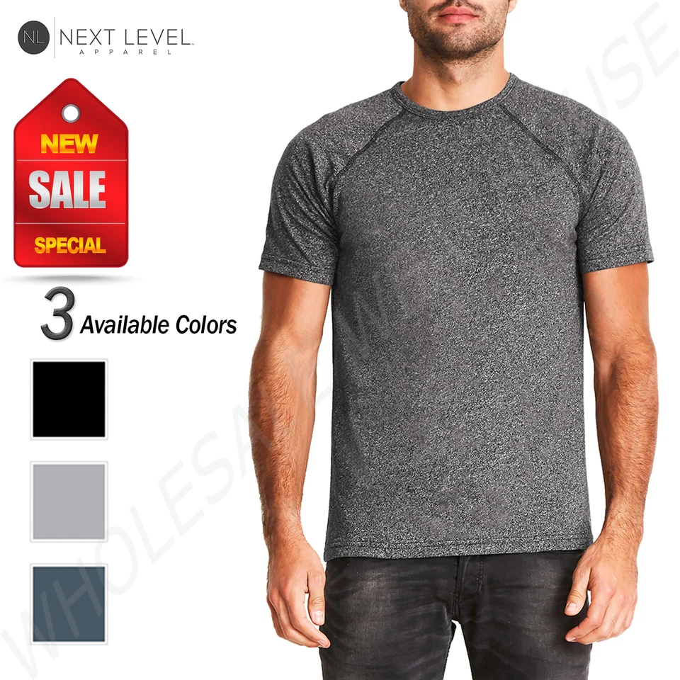 NUEVA Camiseta Raglán Manga Corta Next Level Para Hombre Mock Twist M-2050 Foto 1 de 1