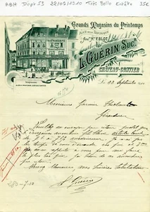 Dépt 53- Château Gontier Place de la République - T Belle Entête Commerce 1910 - Picture 1 of 1