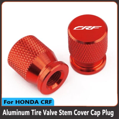 For HONDA CRF CRF50F CRF70F CRF80F Aluminum Tire Valve Stem Cover Cap Plug - Imagem 1 de 4