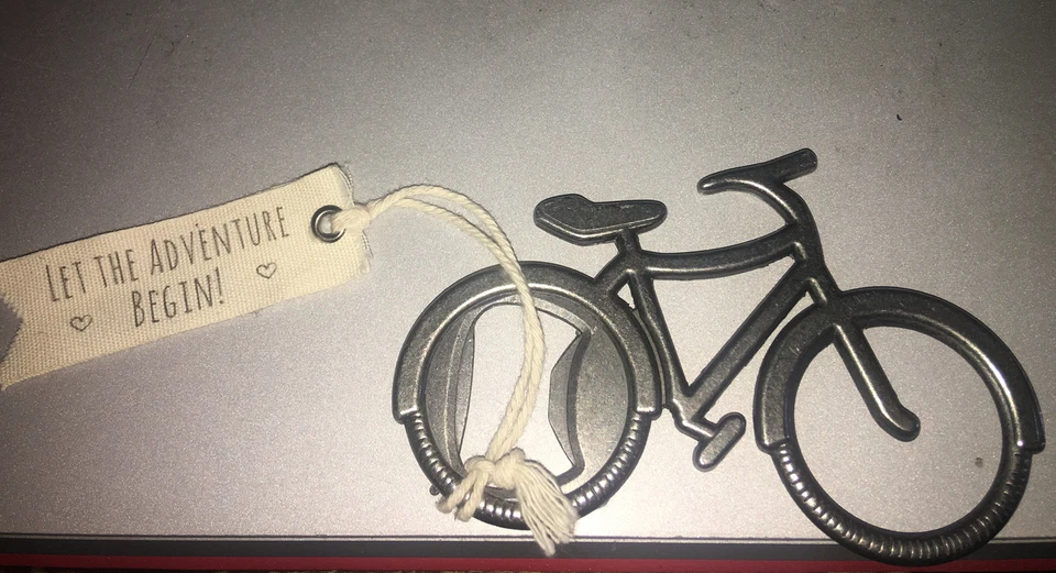 Kate Aspen Let's Go On An Adventure Bicycle Bottle Opener New Tags - Image 1 of 4