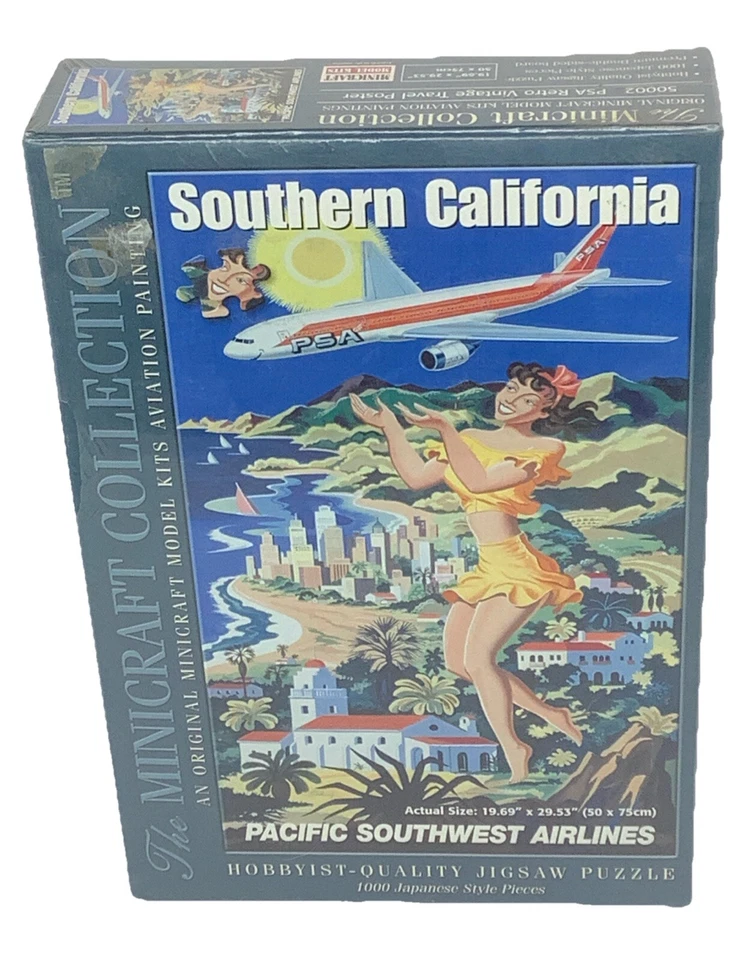 Pacific Southwest Airline Southern California Minicraft Collection 1000pc Puzzle